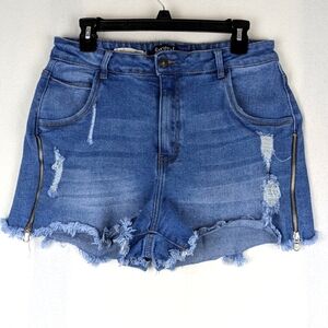 Swank A Posh Short Women's XL Blue Denim High Rise